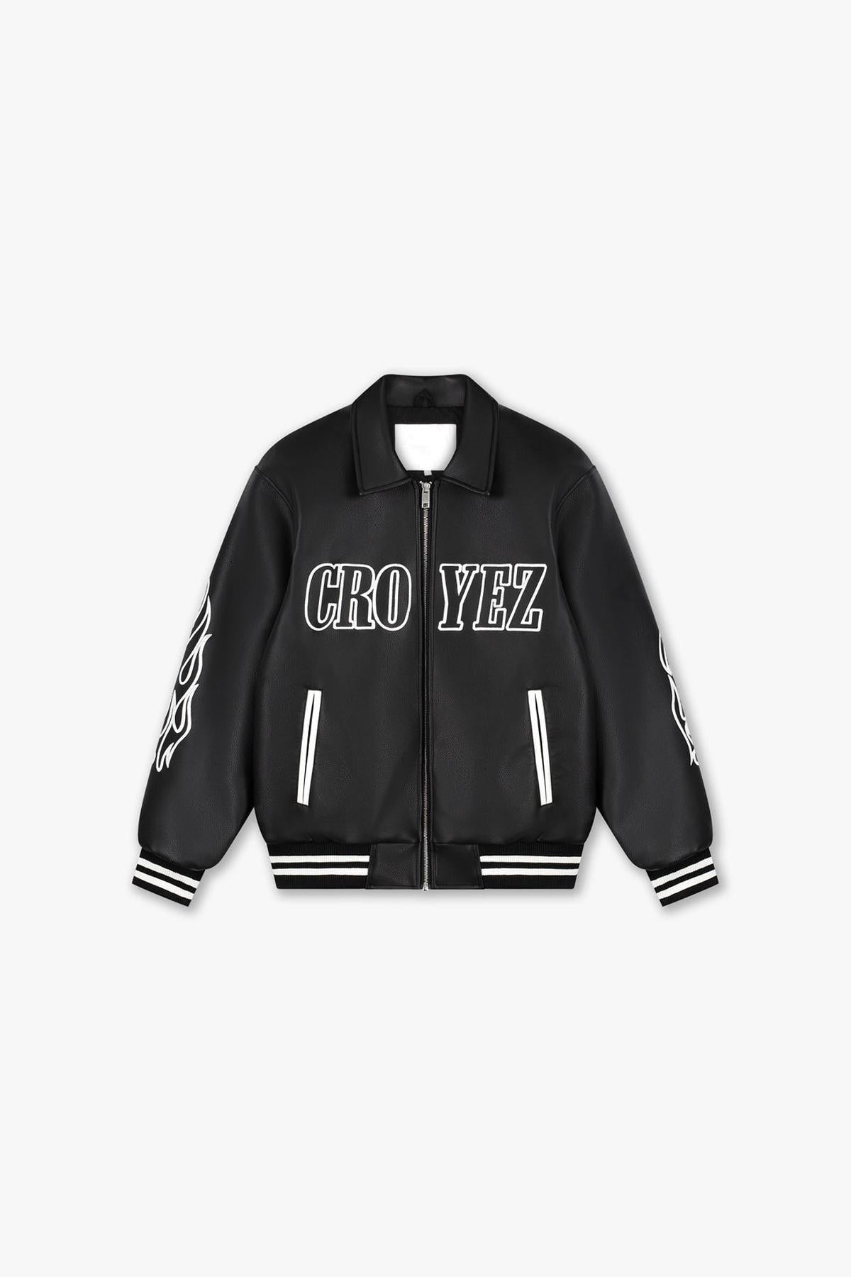 Studio Leather Jacket Black-Croyez-Mansion Clothing