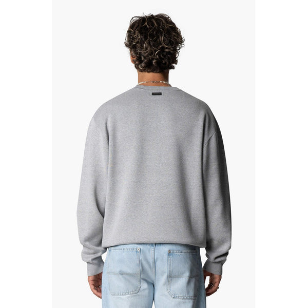 Studios Knitted Crewneck Grey Melee/Black-Quotrell-Mansion Clothing