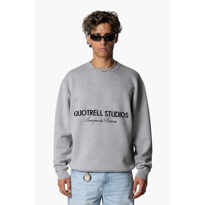 Studios Knitted Crewneck Grey Melee/Black