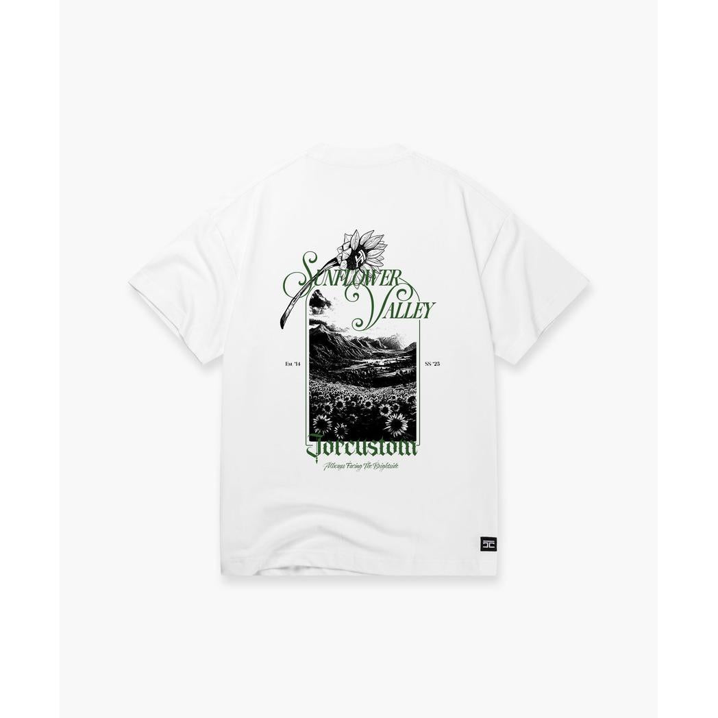 Sunflower Valley Loose Fit tee White