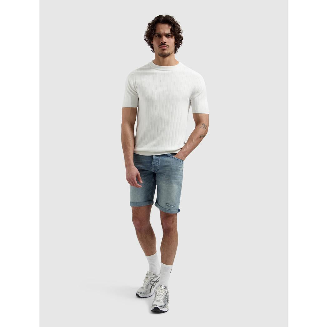 The Miles Slim Fit Short Denim Mid Blue-Pure Path-Mansion Clothing