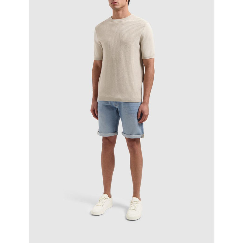 The Miles Slim Fit Shorts Denim Light Blue-Pure Path-Mansion Clothing