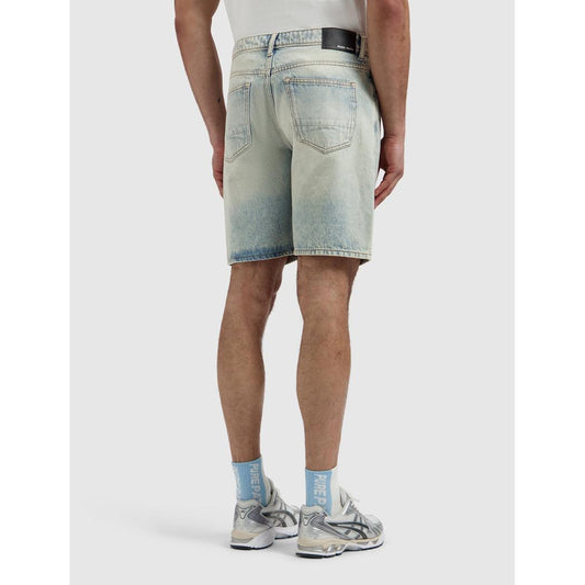 The Owen Regular Fit Short Denim Blue Green-Pure Path-Mansion Clothing
