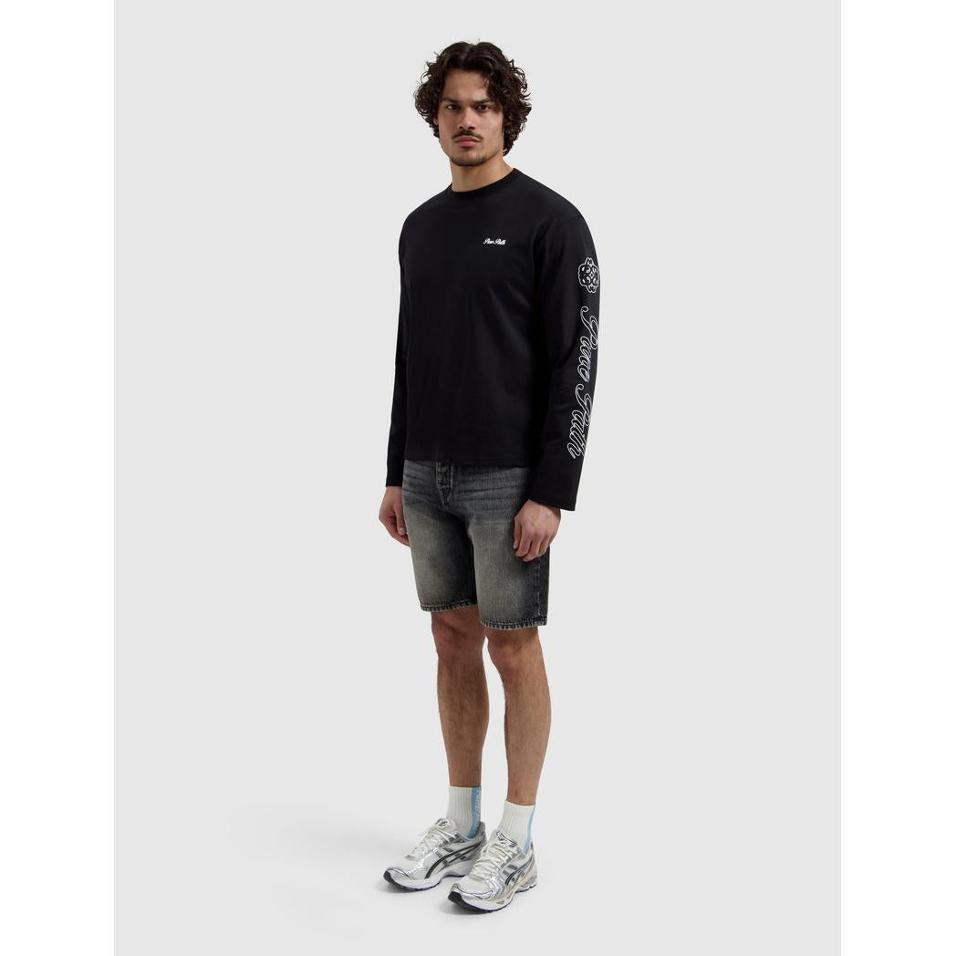 The Owen Regular Fit Short Denim Dark Grey-Pure Path-Mansion Clothing