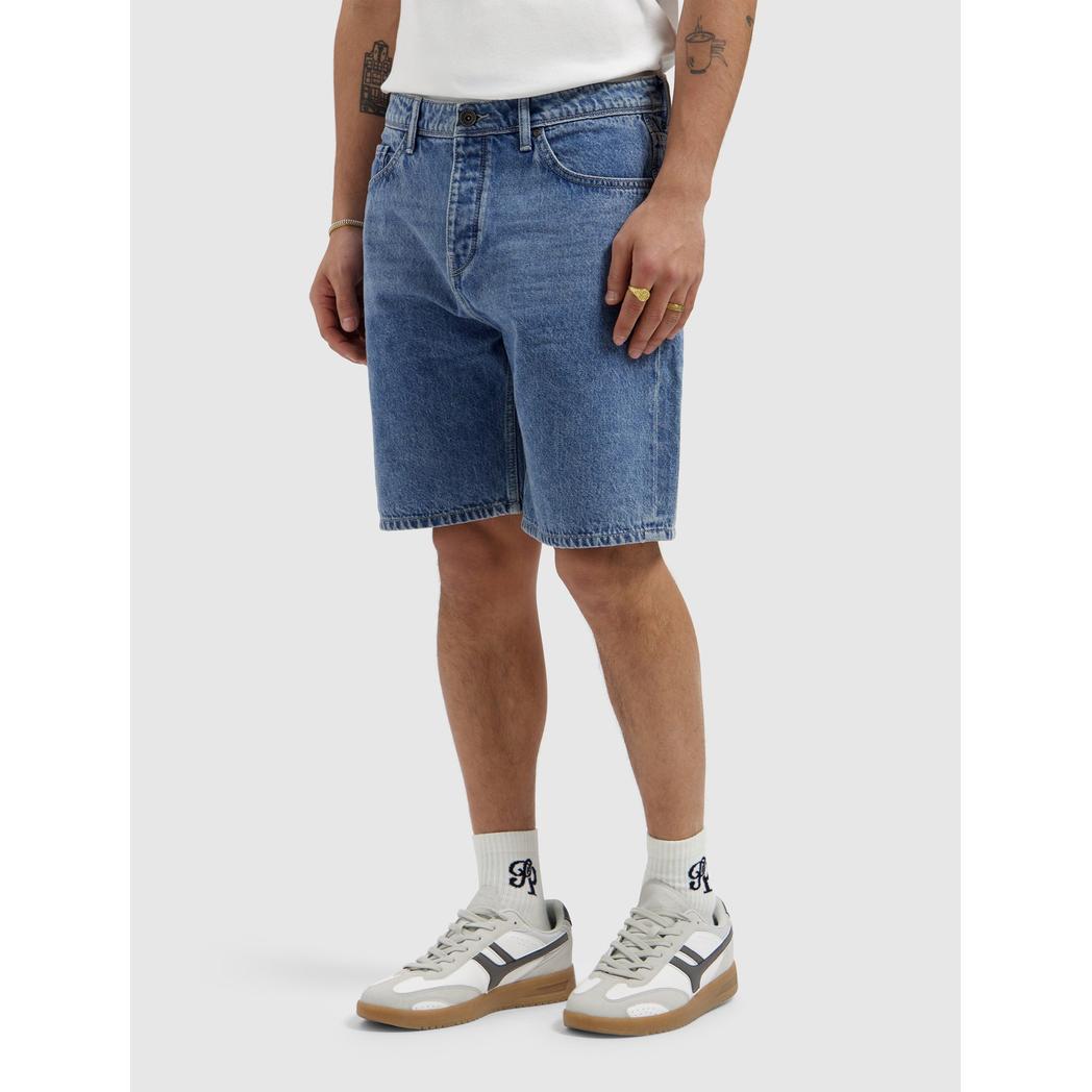 The Owen Regular Fit Short Denim Mid Blue-Pure Path-Mansion Clothing