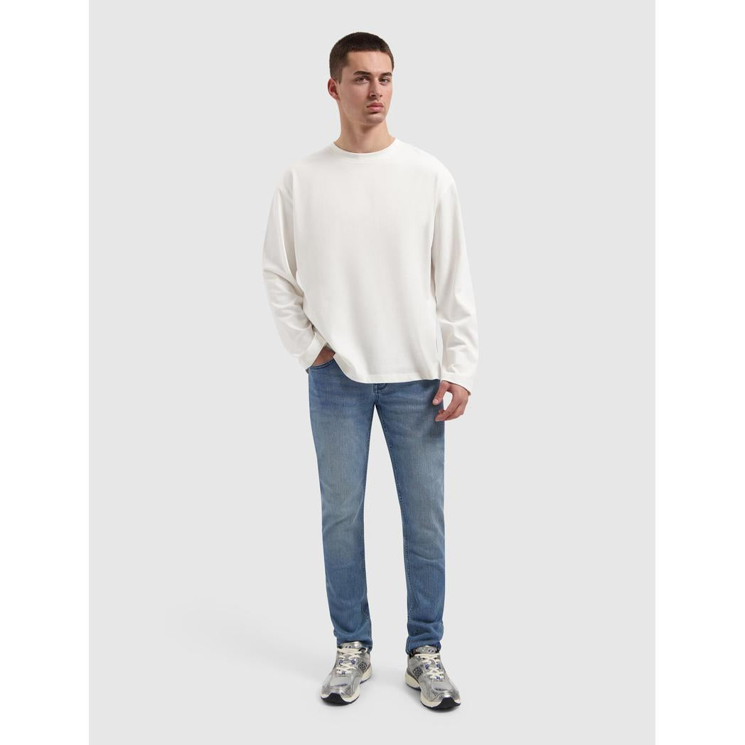 The Ryan Slim Fit Jeans Denim Mid Blue-Pure Path-Mansion Clothing