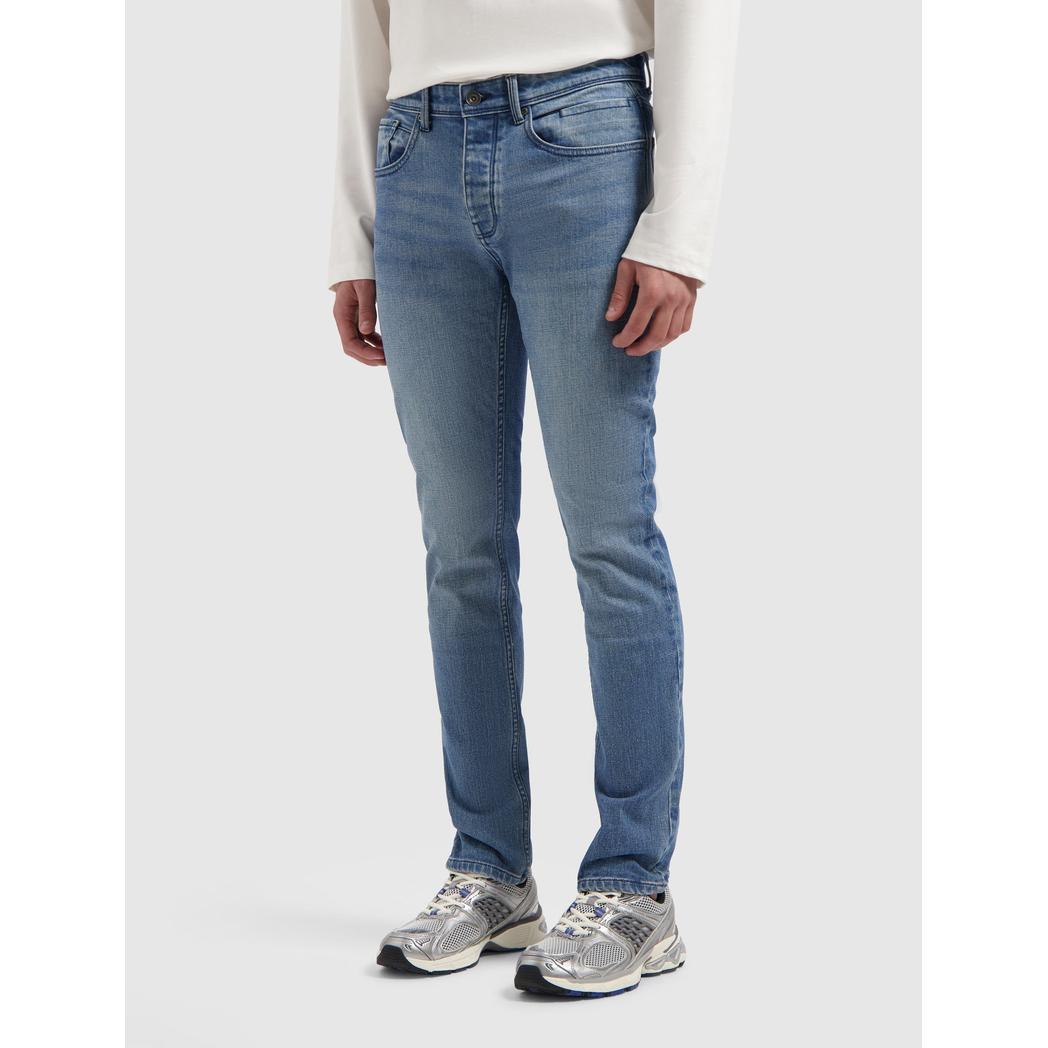The Ryan Slim Fit Jeans Denim Mid Blue-Pure Path-Mansion Clothing