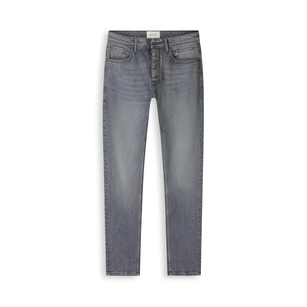 The Ryan Slim Fit Jeans Denim Mid Grey-Pure Path-Mansion Clothing