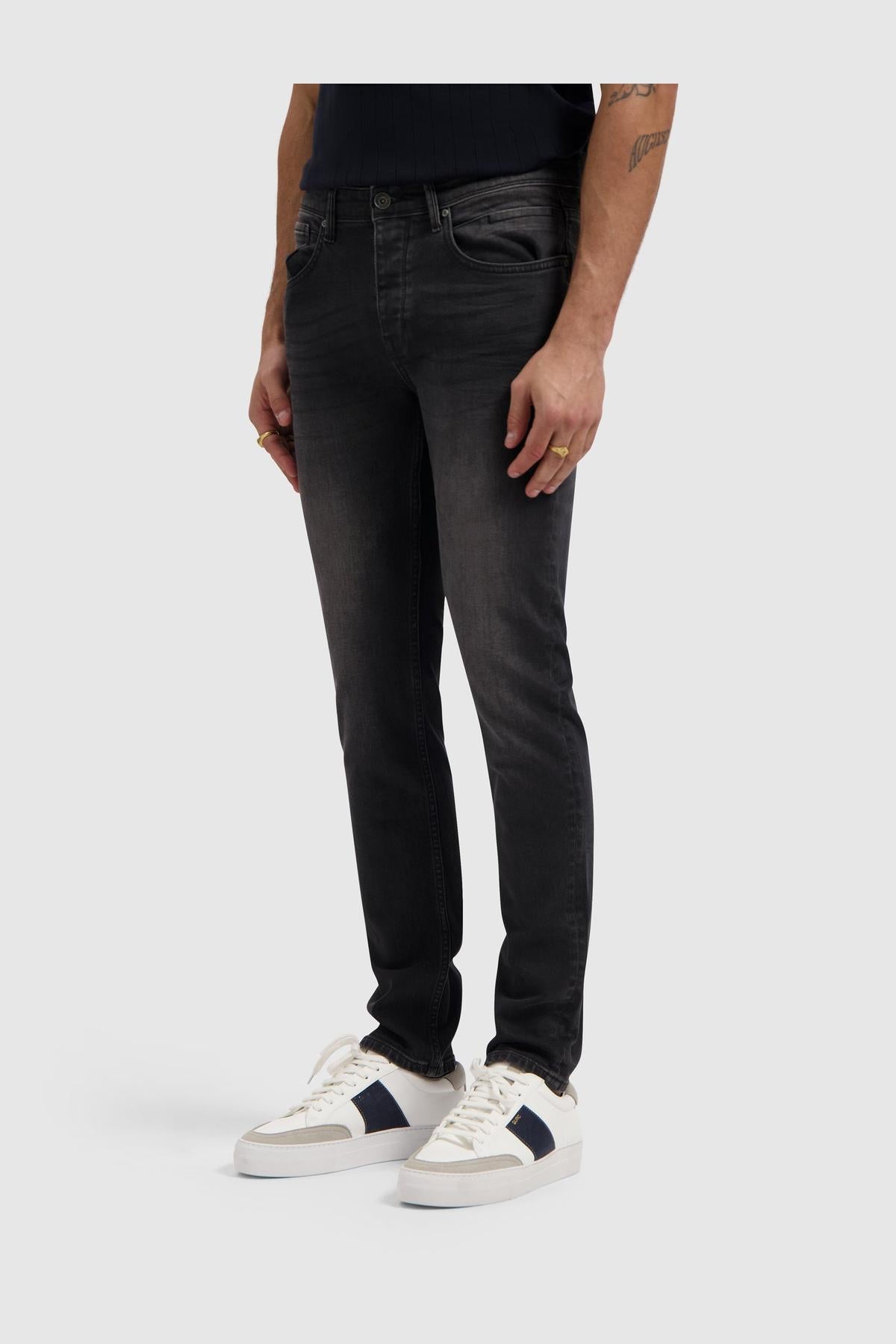 The Ryan Slim Fit Jeans Denim Washed Black-Pure Path-Mansion Clothing
