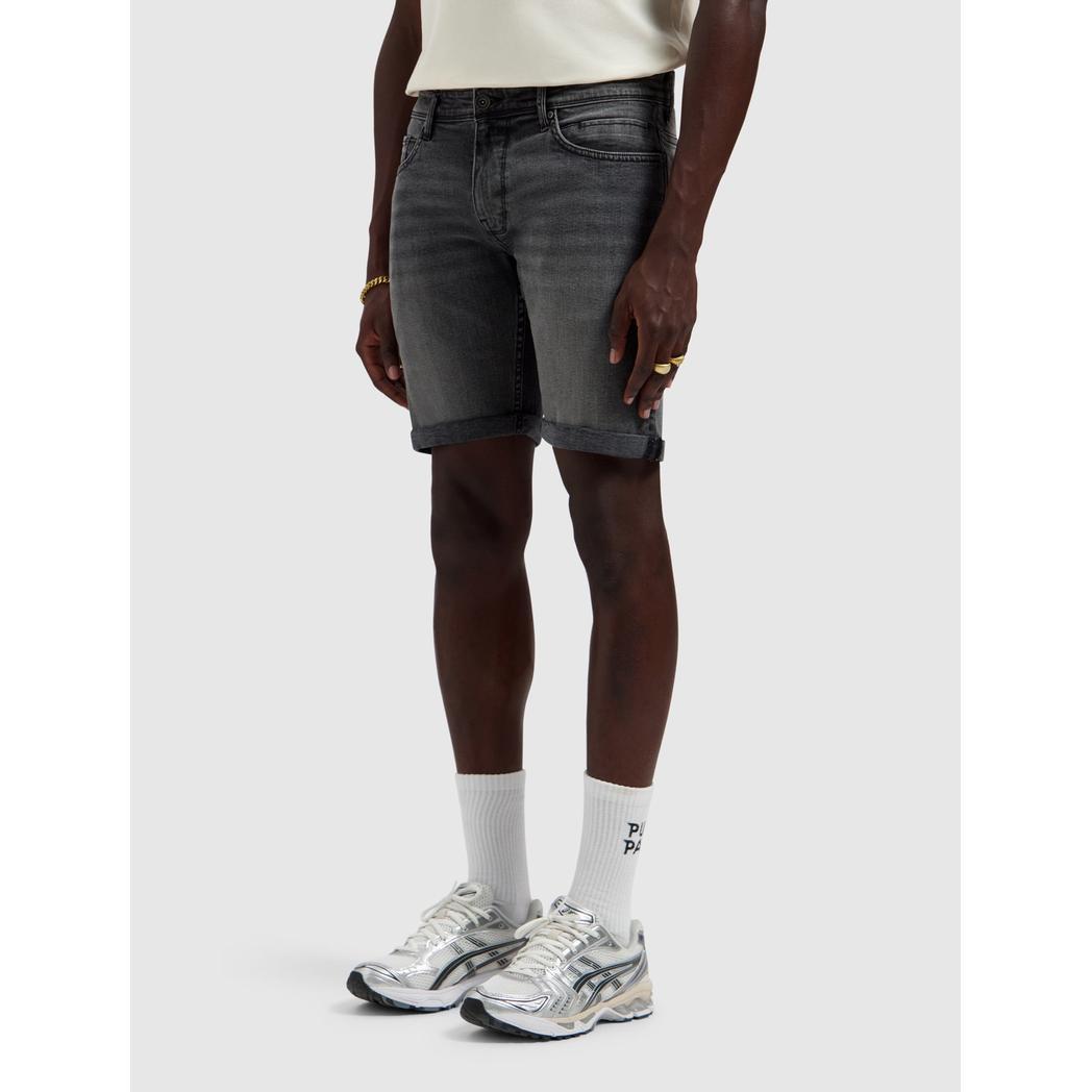The Steve Skinny Fit Short Denim Dark Grey-Pure Path-Mansion Clothing