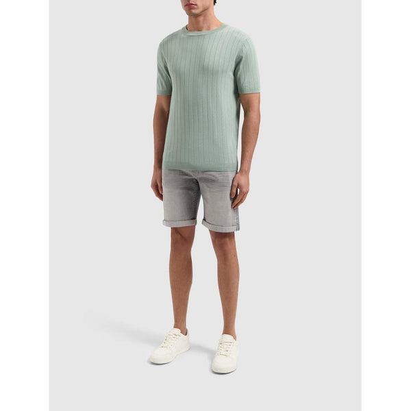 The Steve Skinny Fit Shorts Denim Light Grey-Pure Path-Mansion Clothing