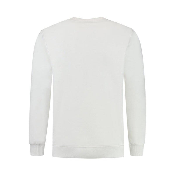 Tonal Embroidered Sweater - Off White-Pure Path-Mansion Clothing