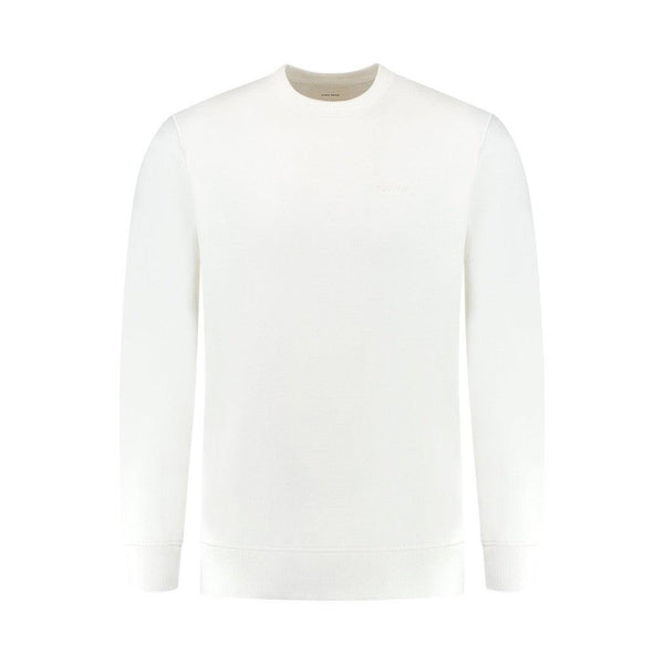 Tonal Embroidered Sweater - Off White-Pure Path-Mansion Clothing