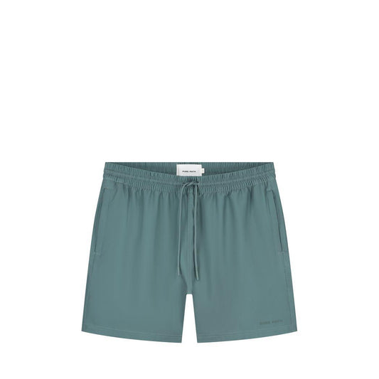 Tonal Logo Swim Shorts Faded Green