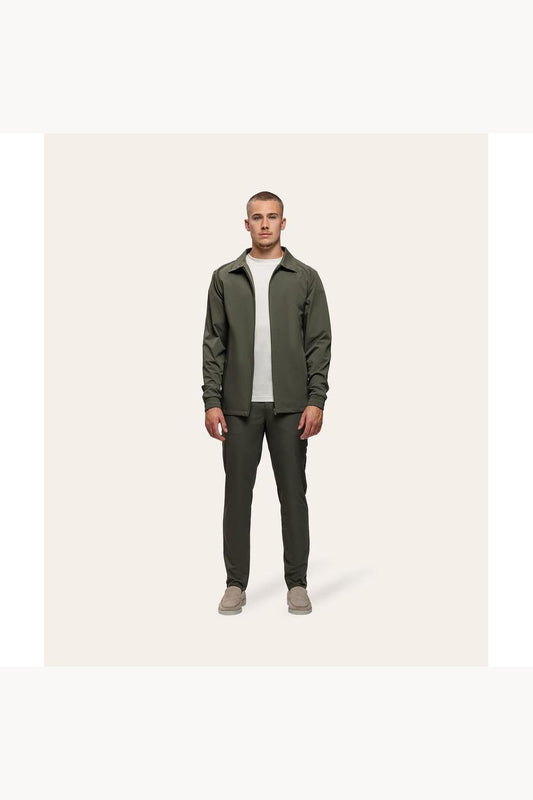 Tracksuit Jacket with Collar Olive