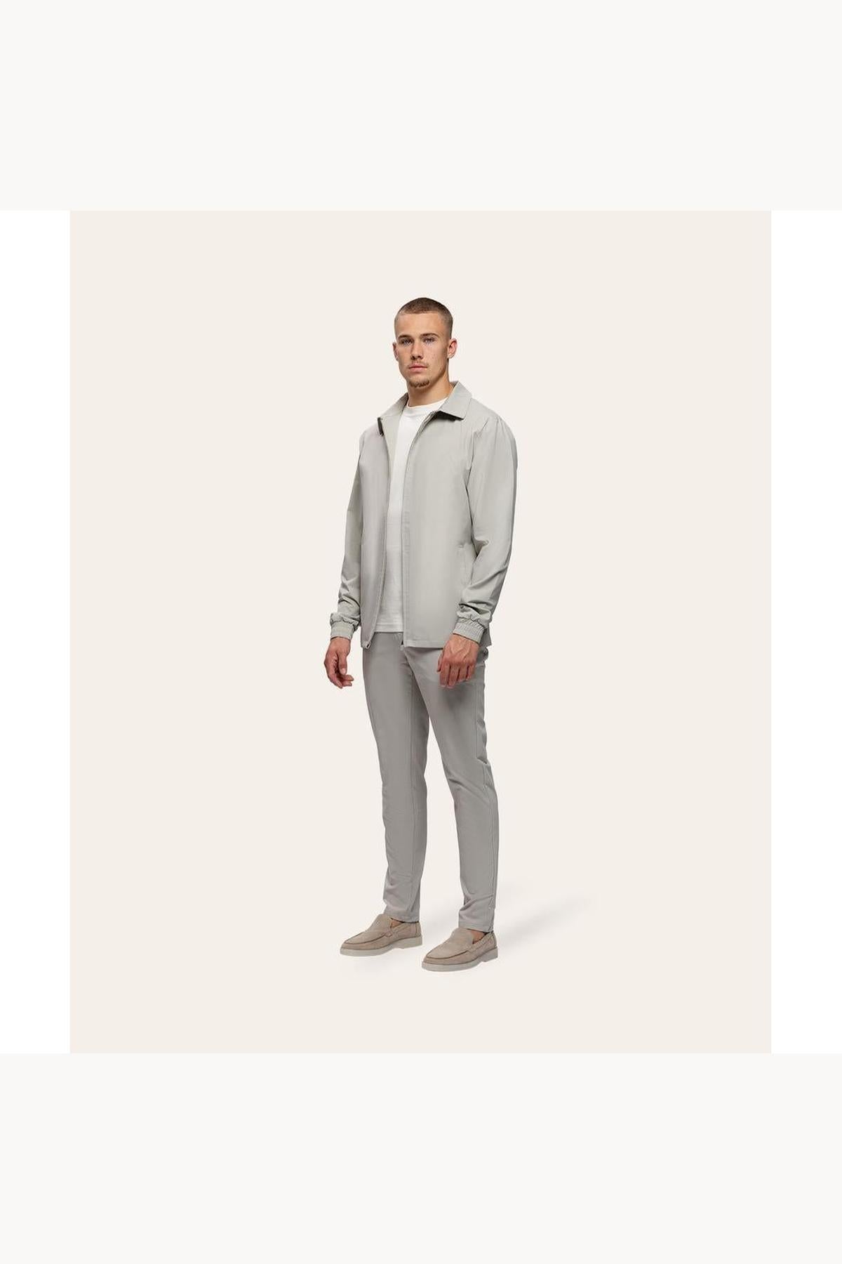 Tracksuit Jacket with Collar Sand