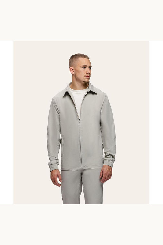 Tracksuit Jacket with Collar Sand