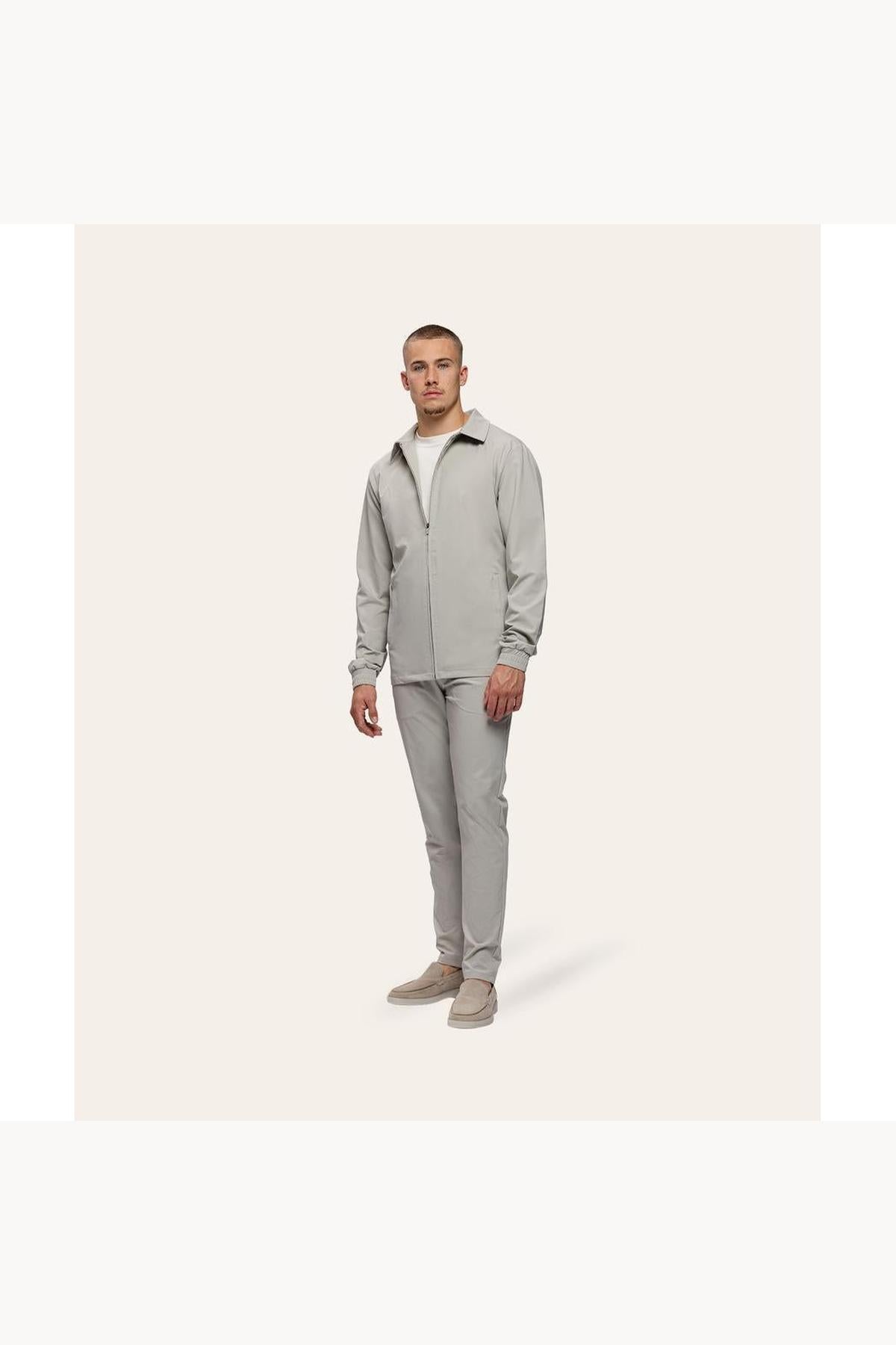 Tracksuit Jacket with Collar Sand