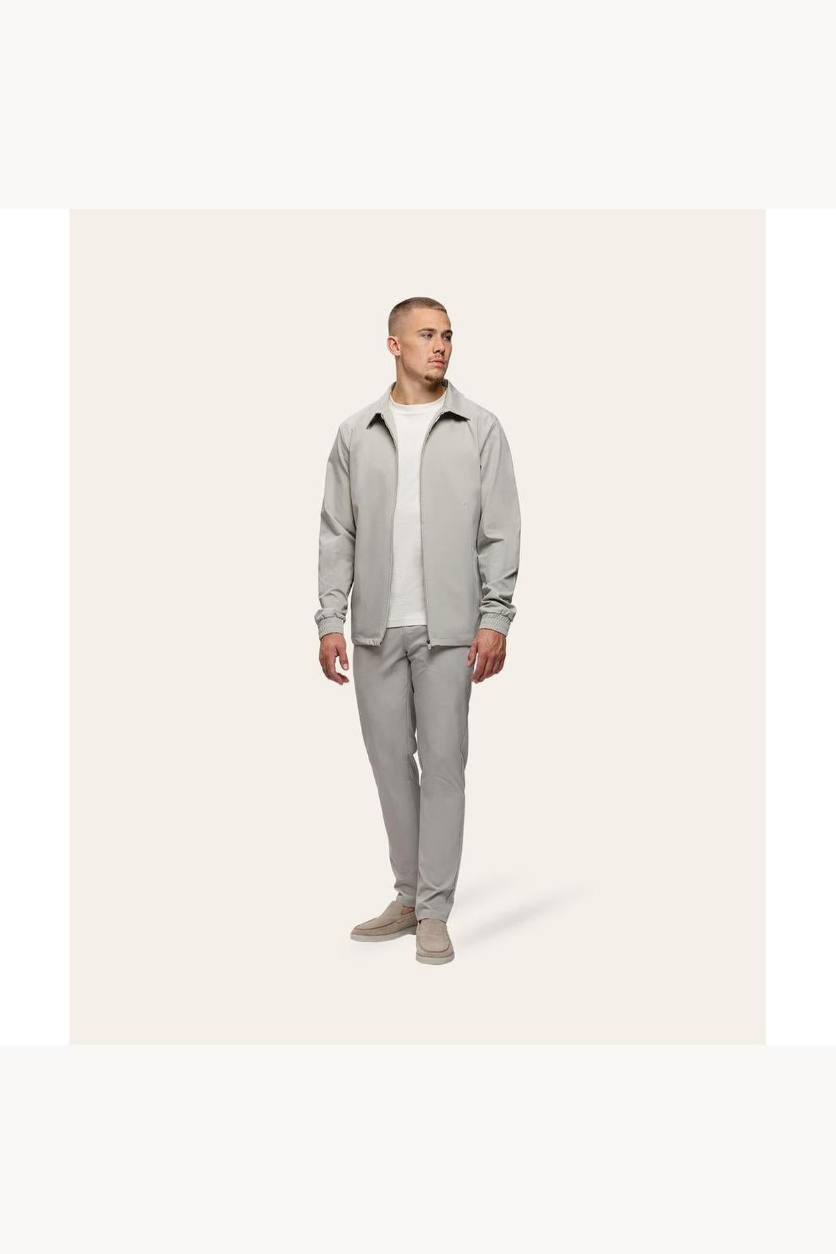 Tracksuit Jacket with Collar Sand