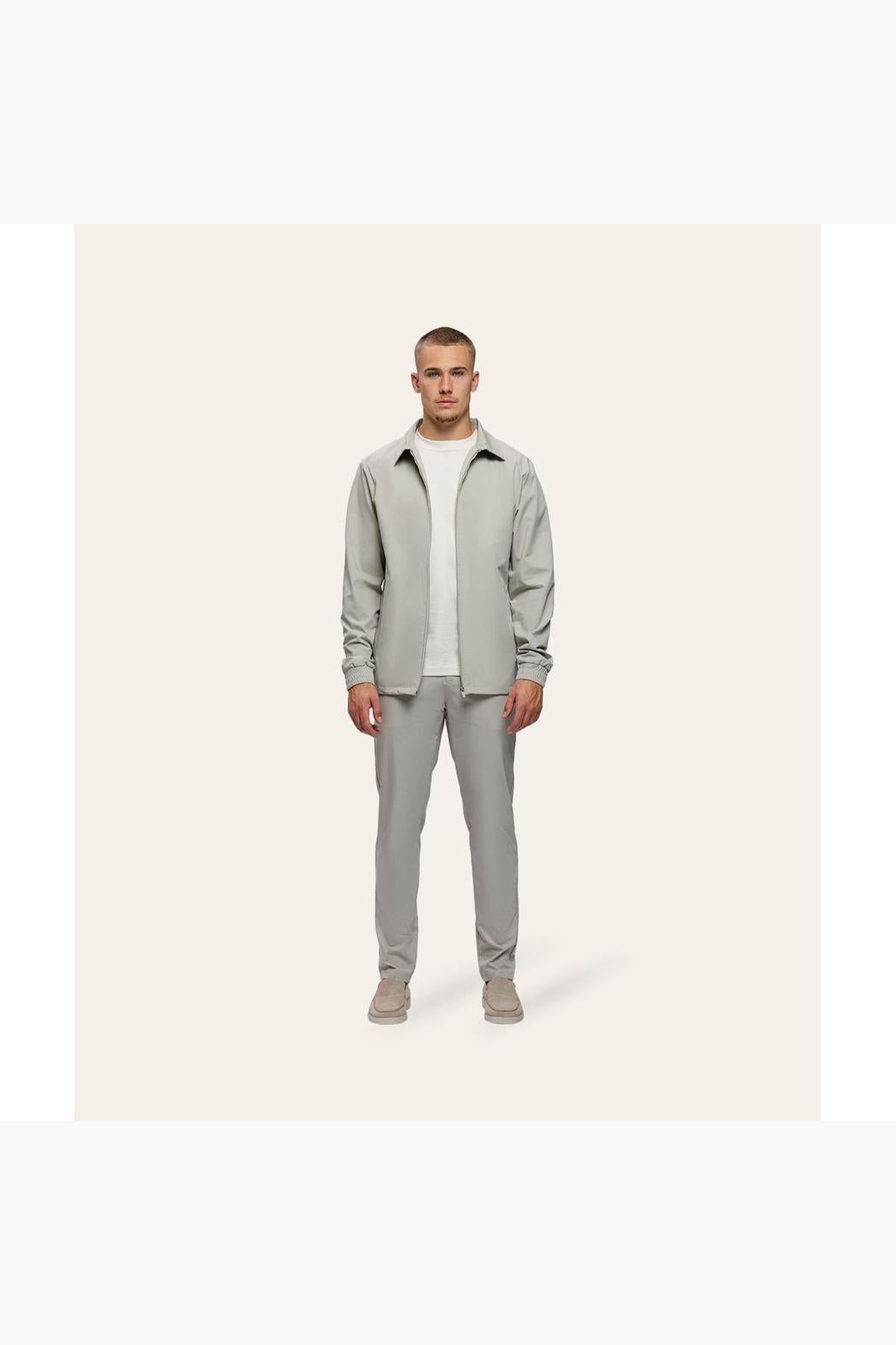 Tracksuit Jacket with Collar Sand