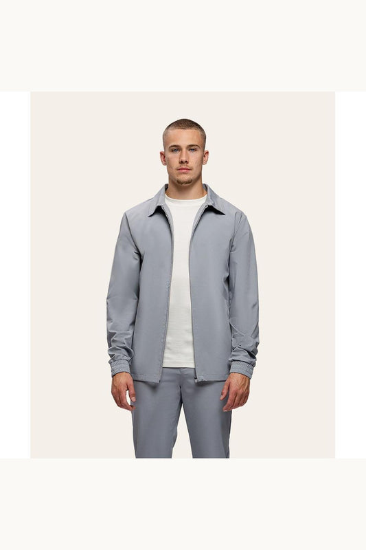 Tracksuit Jacket with CollarLight Grey