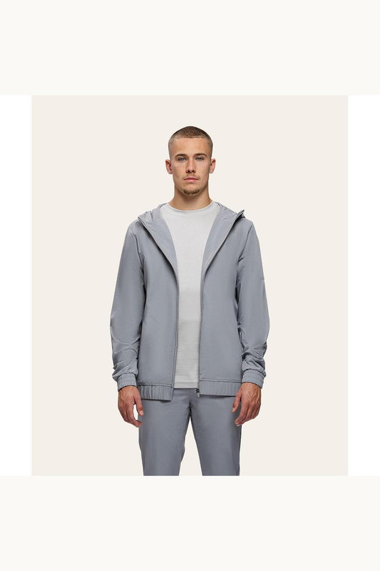 Tracksuit Jacket with Hood Light Grey