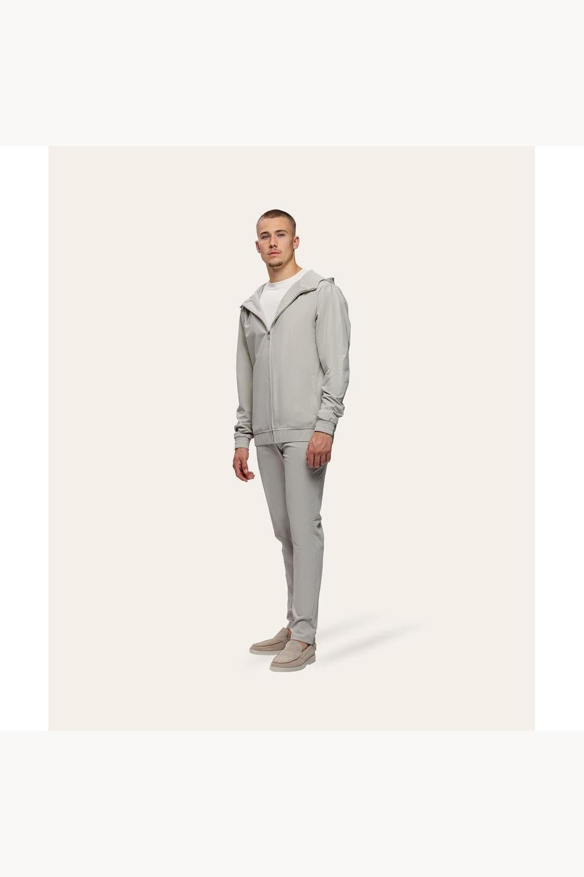 Tracksuit Jacket with Hood Sand