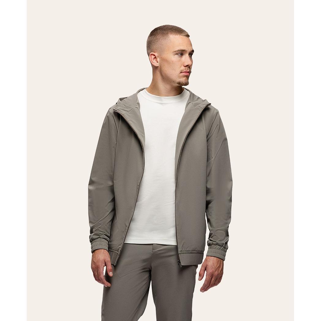 Tracksuit Jacket with Hoody Taupe