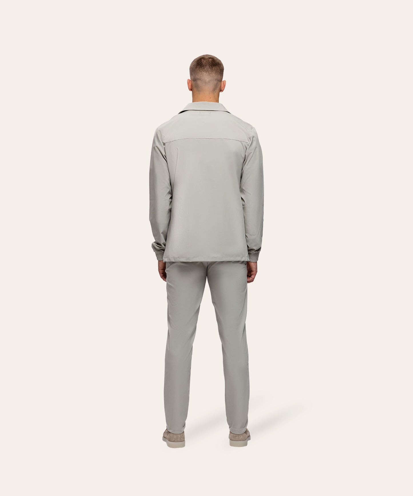 Tracksuit Jacket with Collar Sand