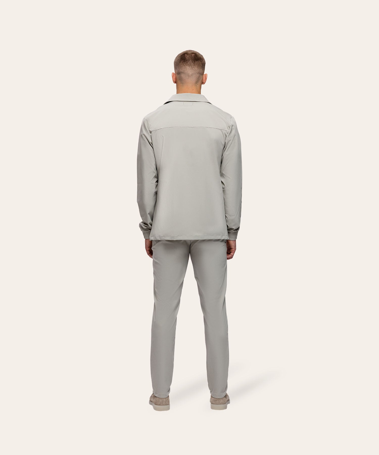 Tracksuit Jacket with Collar Sand