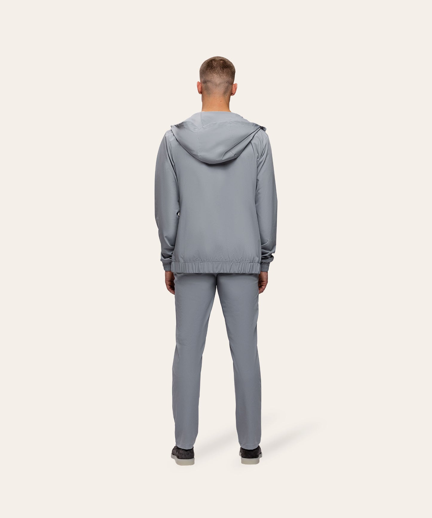 Tracksuit Jacket with Hood Light Grey