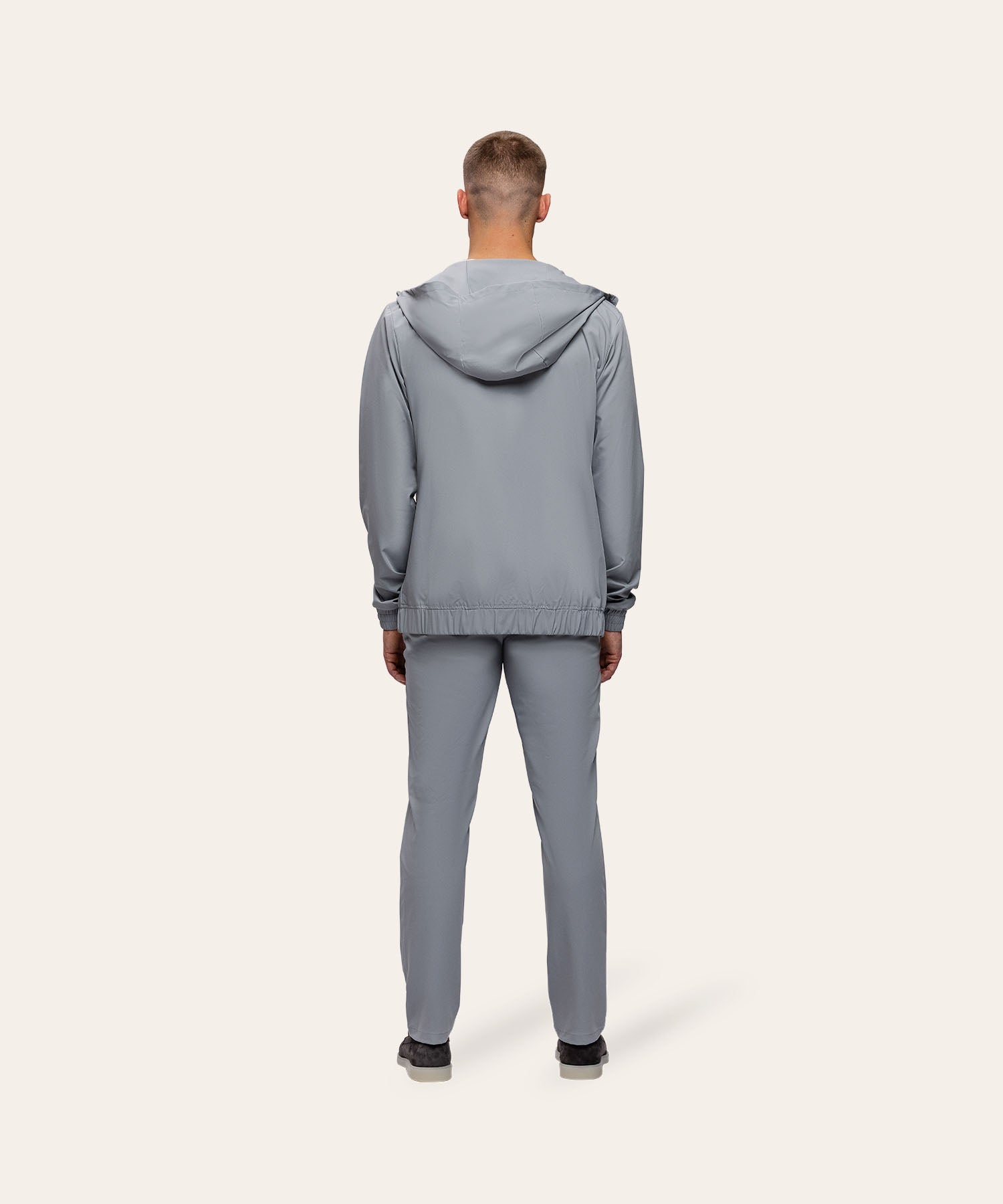 Tracksuit Jacket with Hood Light Grey