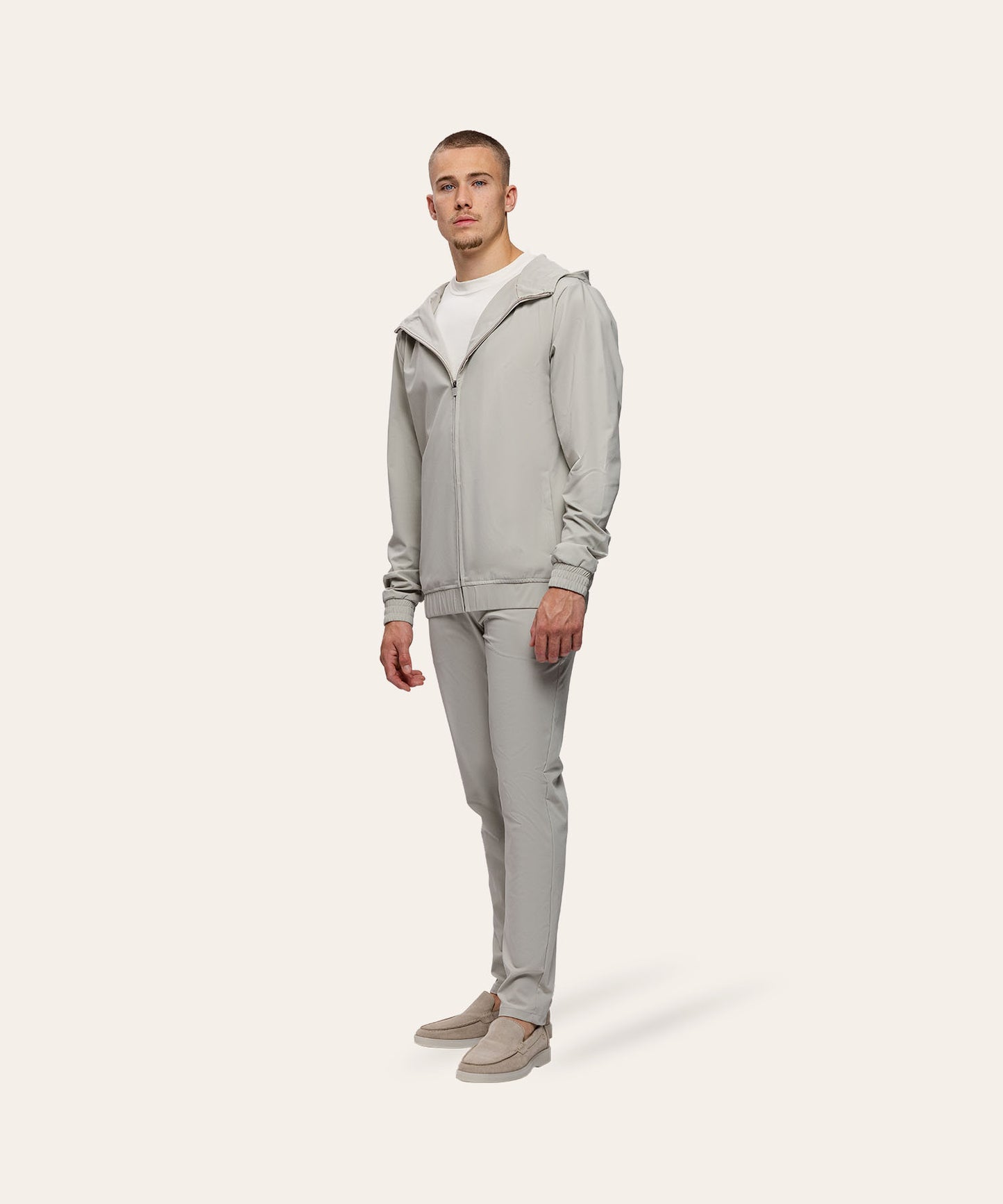 Tracksuit Jacket with Hood Sand