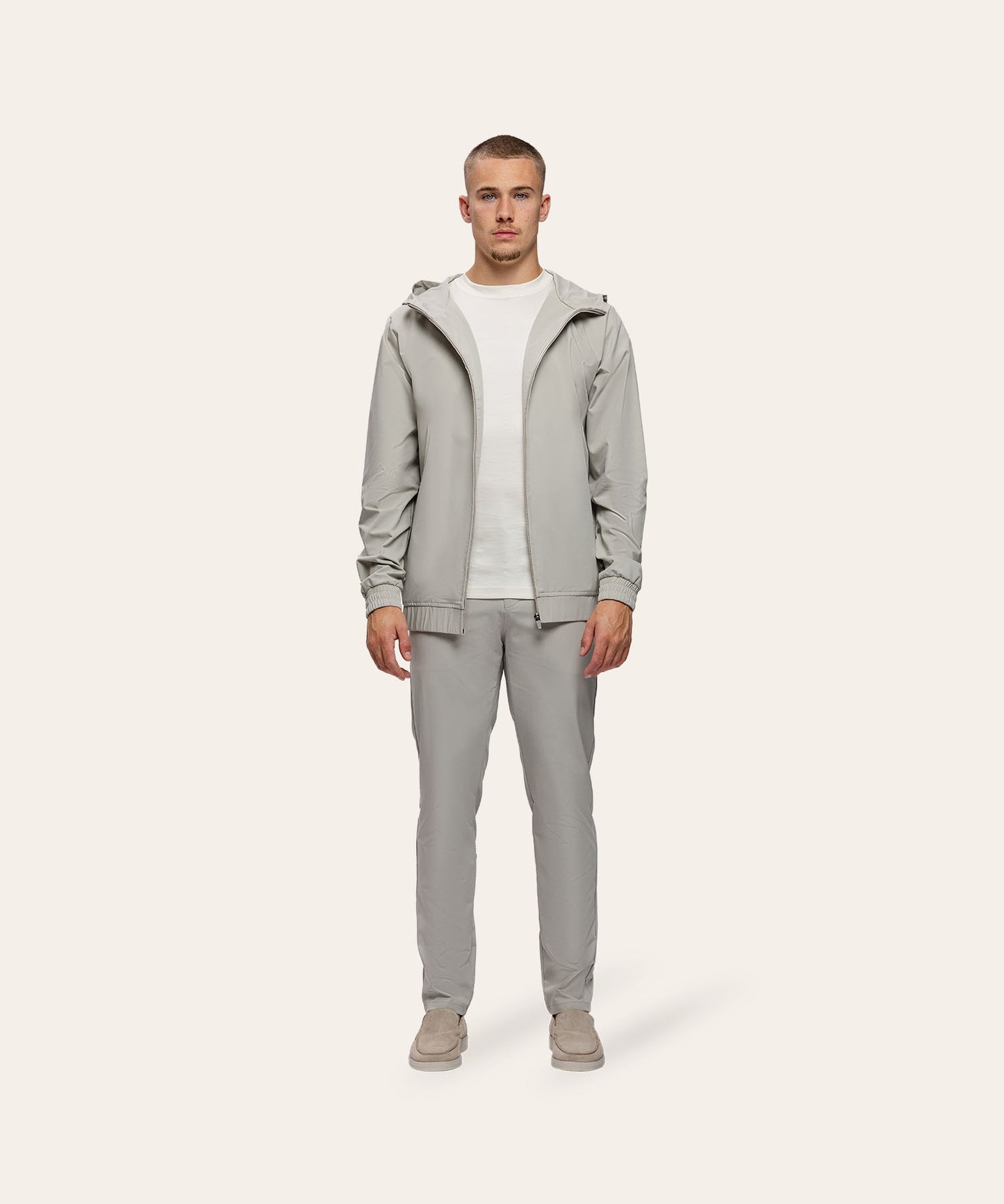 Tracksuit Jacket with Hood Sand