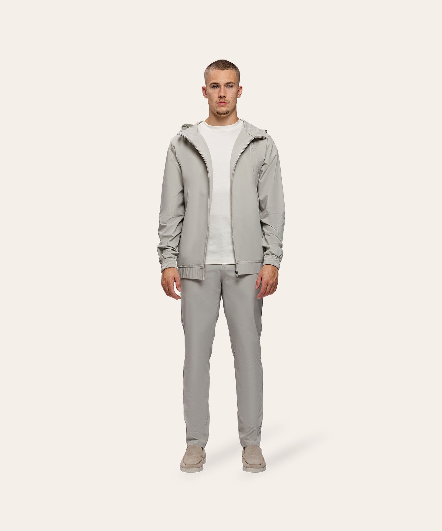 Tracksuit Jacket with Hood Sand