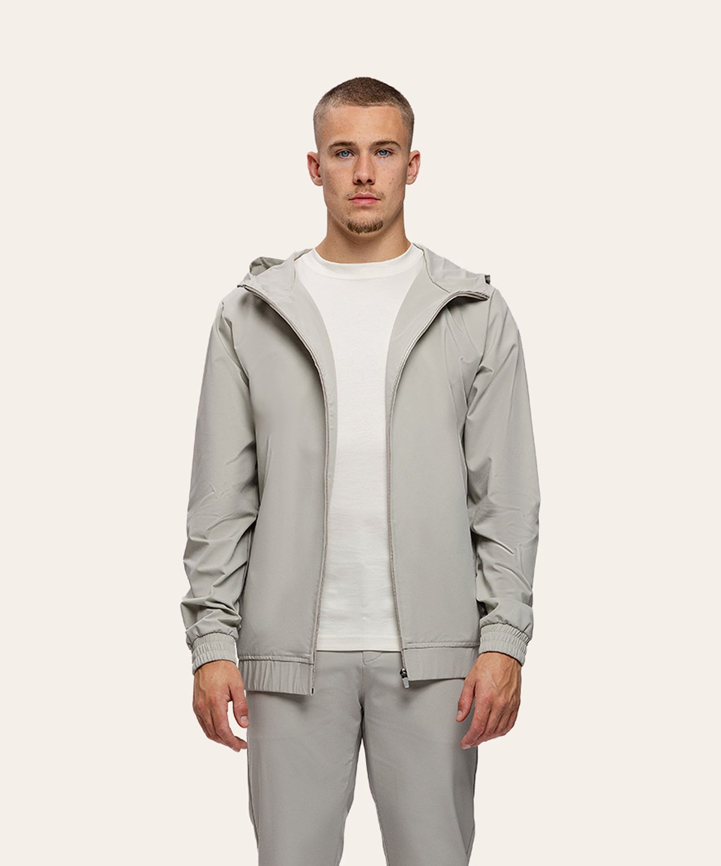 Tracksuit Jacket with Hood Sand