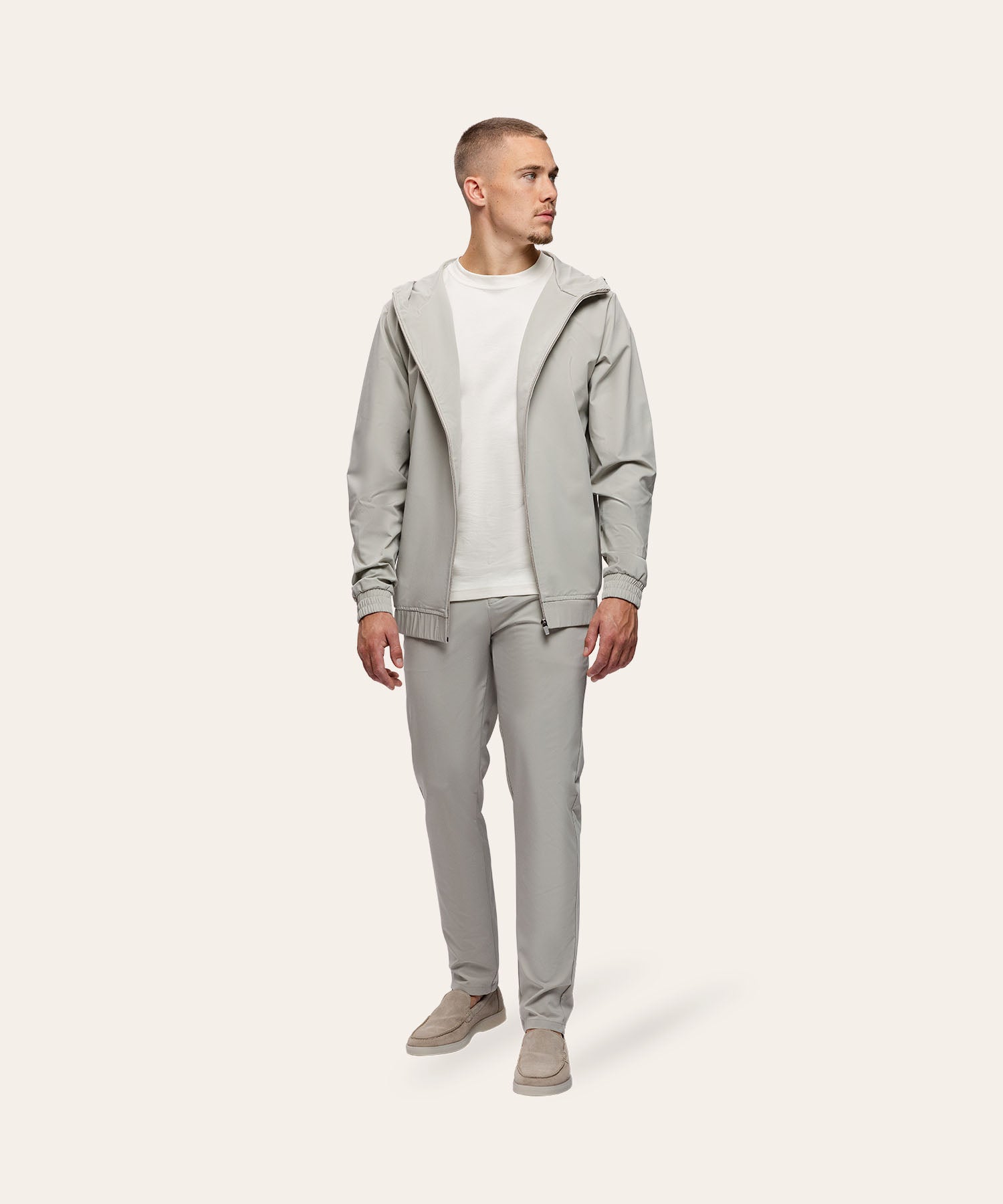 Tracksuit Jacket with Hood Sand