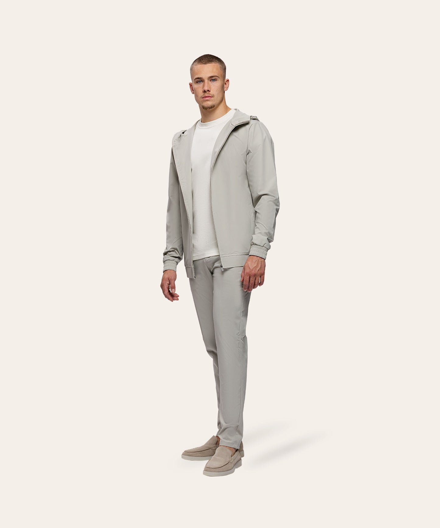 Tracksuit Jacket with Hood Sand