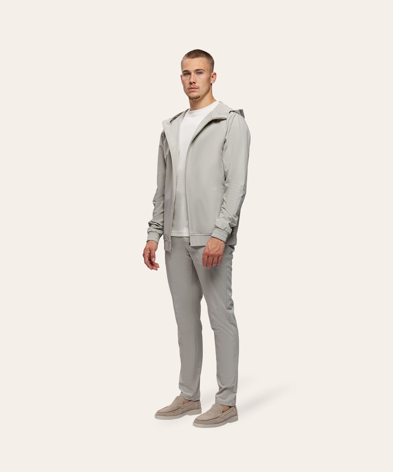 Tracksuit Jacket with Hood Sand