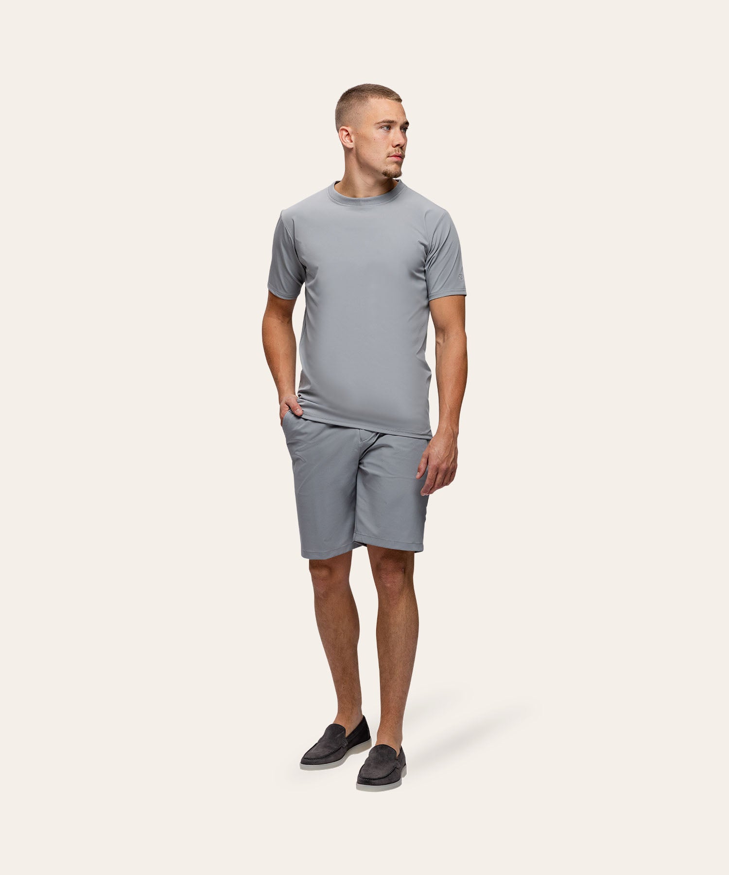 Travel Short Light Grey
