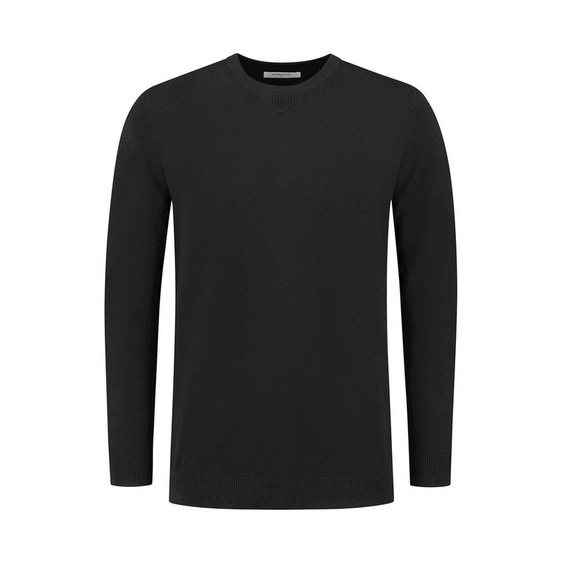 Triangle Flock Print Knit Sweater-Purewhite-Mansion Clothing