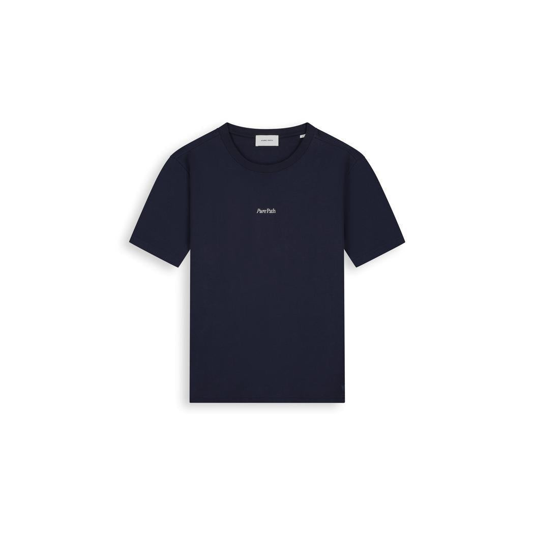 Trio of Flowers T-shirt Dark Navy-Pure Path-Mansion Clothing