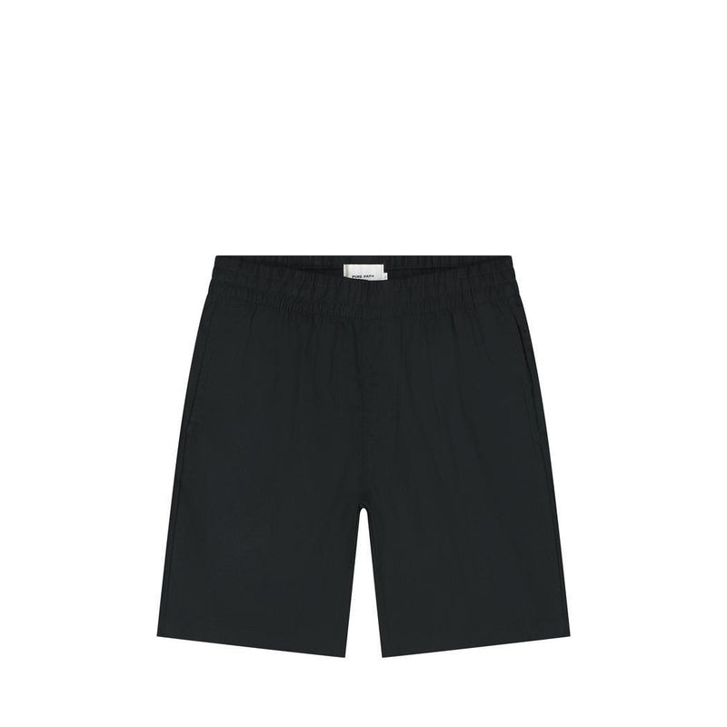 Twill Shorts Black-Pure Path-Mansion Clothing