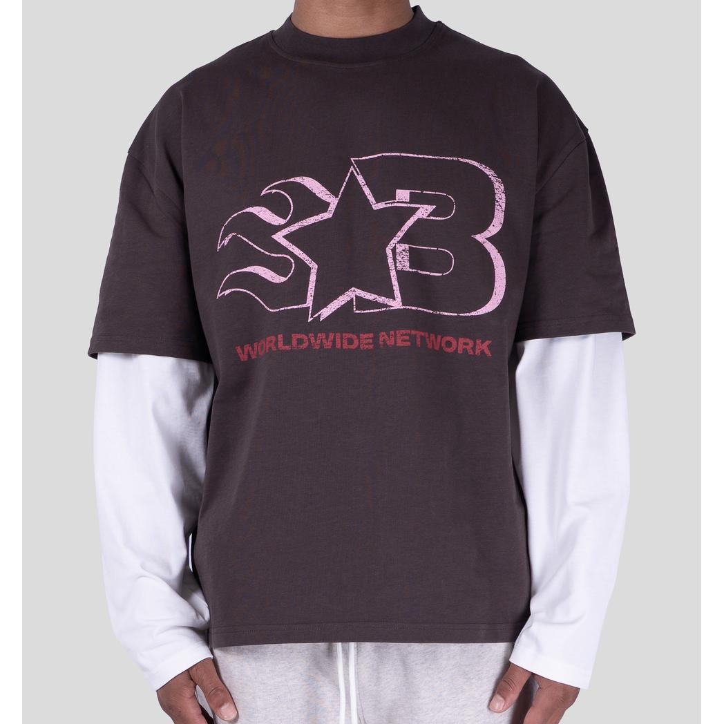 VOICEMAIL DOUBLE LAYER BROWN / OFFWHITE