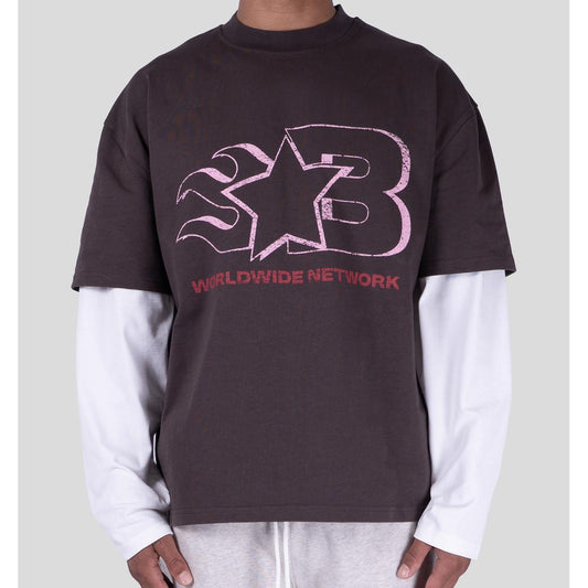 VOICEMAIL DOUBLE LAYER BROWN / OFFWHITE
