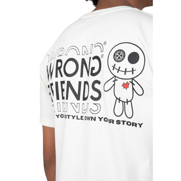 Vichy T-shirt Coconut White-wrong friends-Mansion Clothing