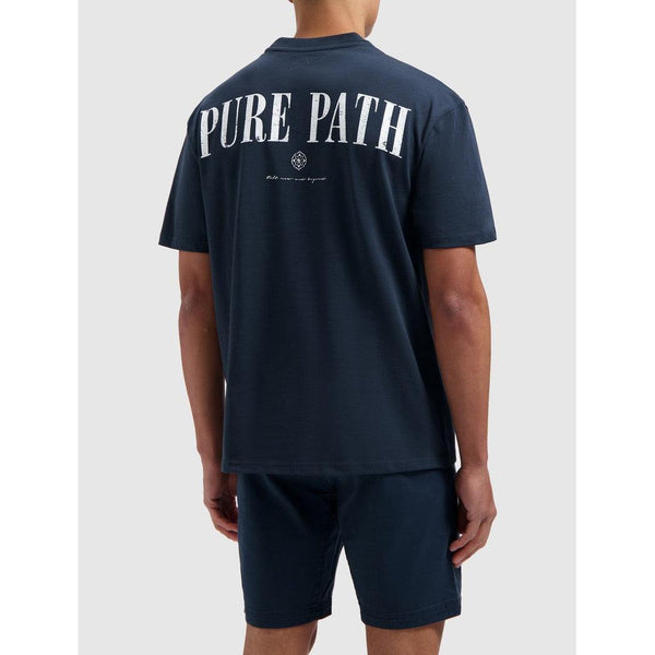 Vintage Back Print T-shirt - Navy-Pure Path-Mansion Clothing