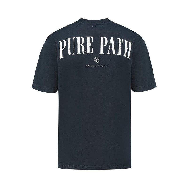 Vintage Back Print T-shirt - Navy-Pure Path-Mansion Clothing