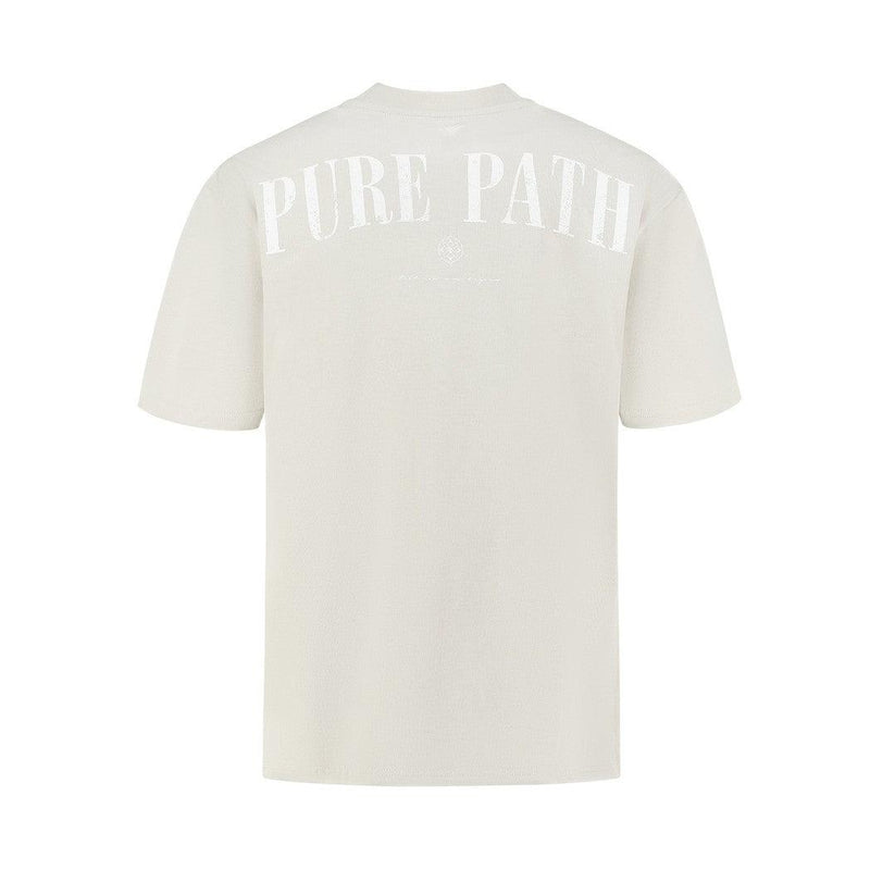Vintage Back Print T-shirt - Sand-Pure Path-Mansion Clothing