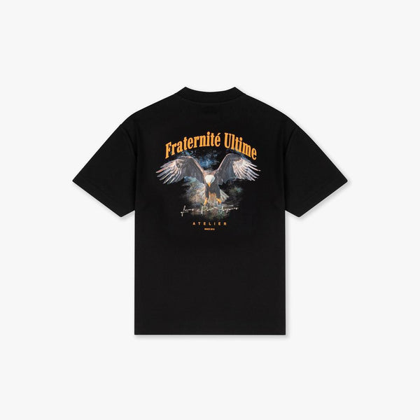 Vintage Eagle T-Shirt Black/Yellow-Croyez-Mansion Clothing